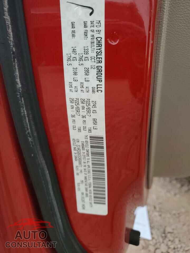DODGE CARAVAN 2013 - 2C4RDGBG5DR600071