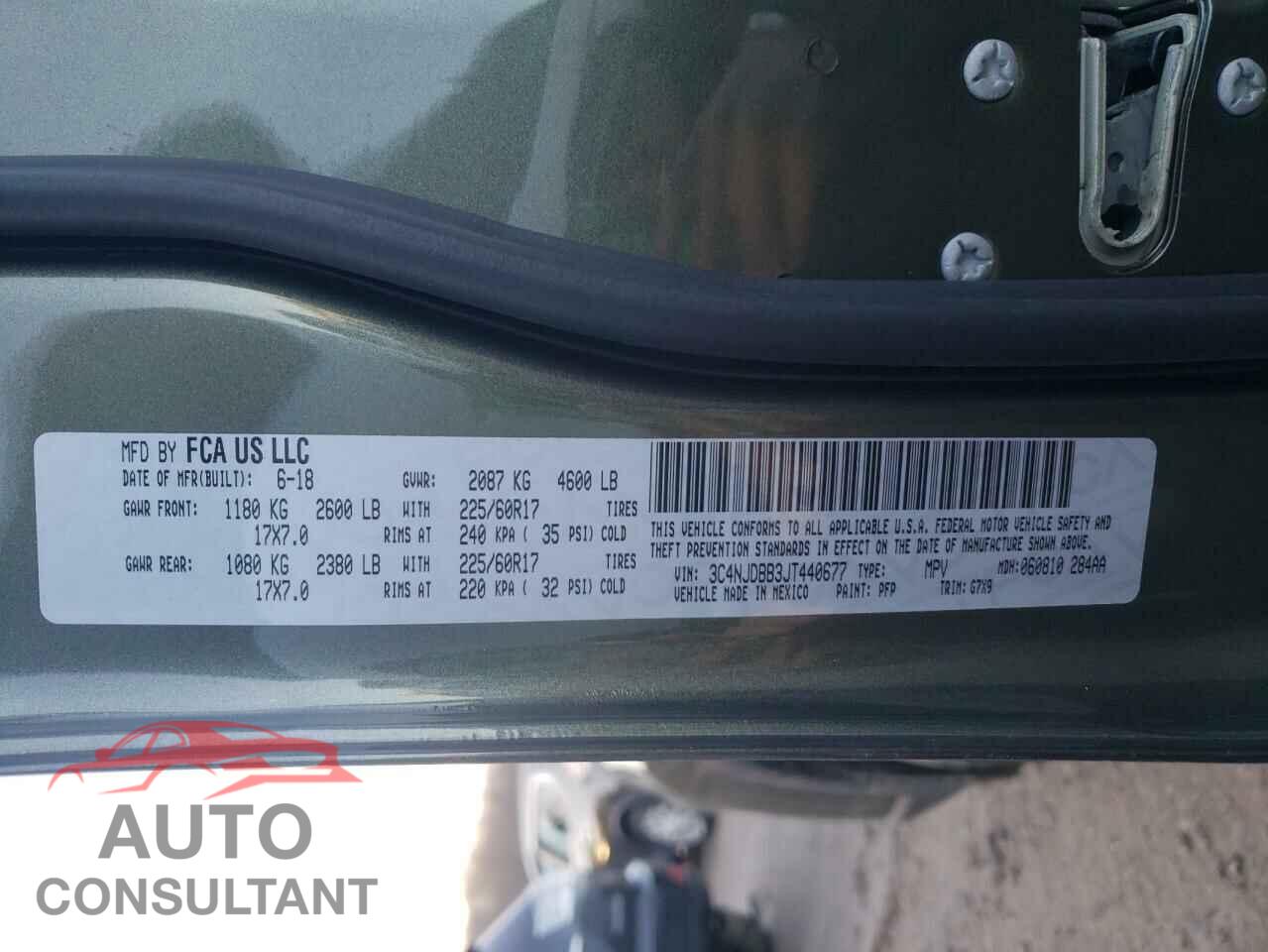 JEEP COMPASS 2018 - 3C4NJDBB3JT440677