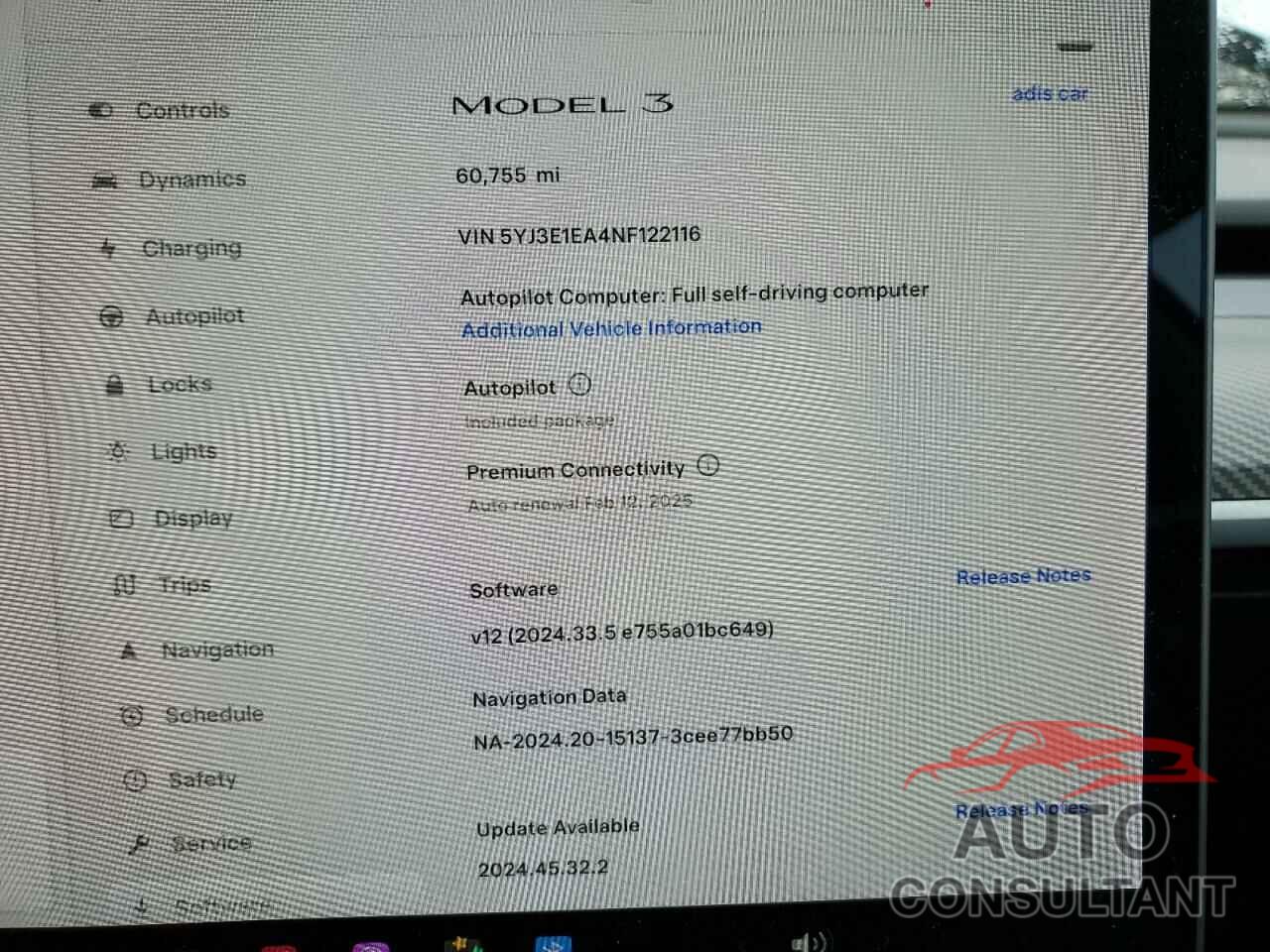 TESLA MODEL 3 2022 - 5YJ3E1EA4NF122116