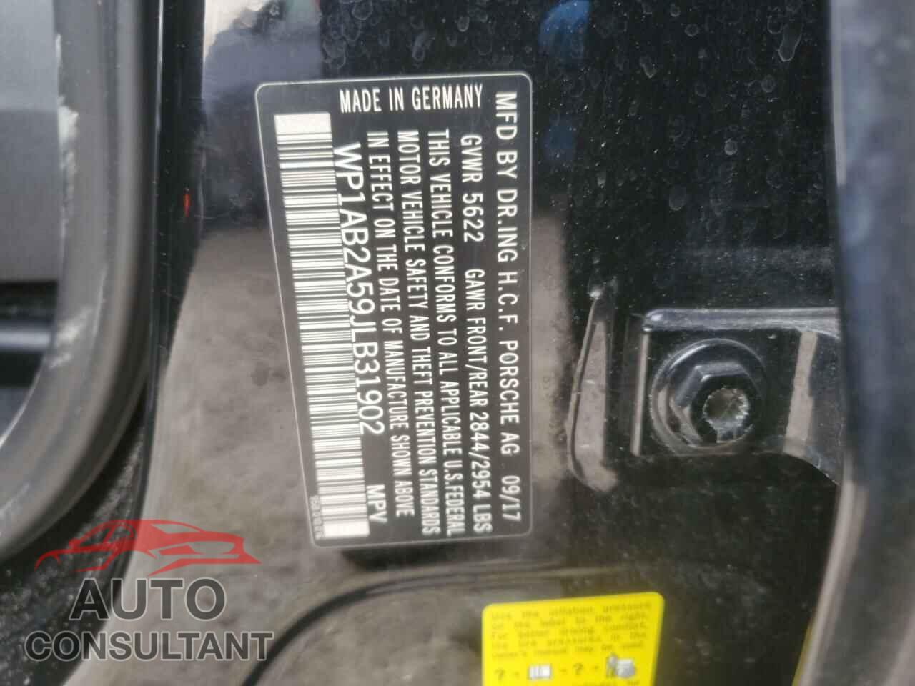 PORSCHE MACAN 2018 - WP1AB2A59JLB31902