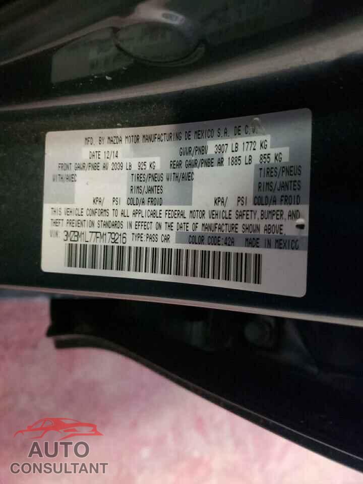 MAZDA 3 2015 - 3MZBM1L77FM179216