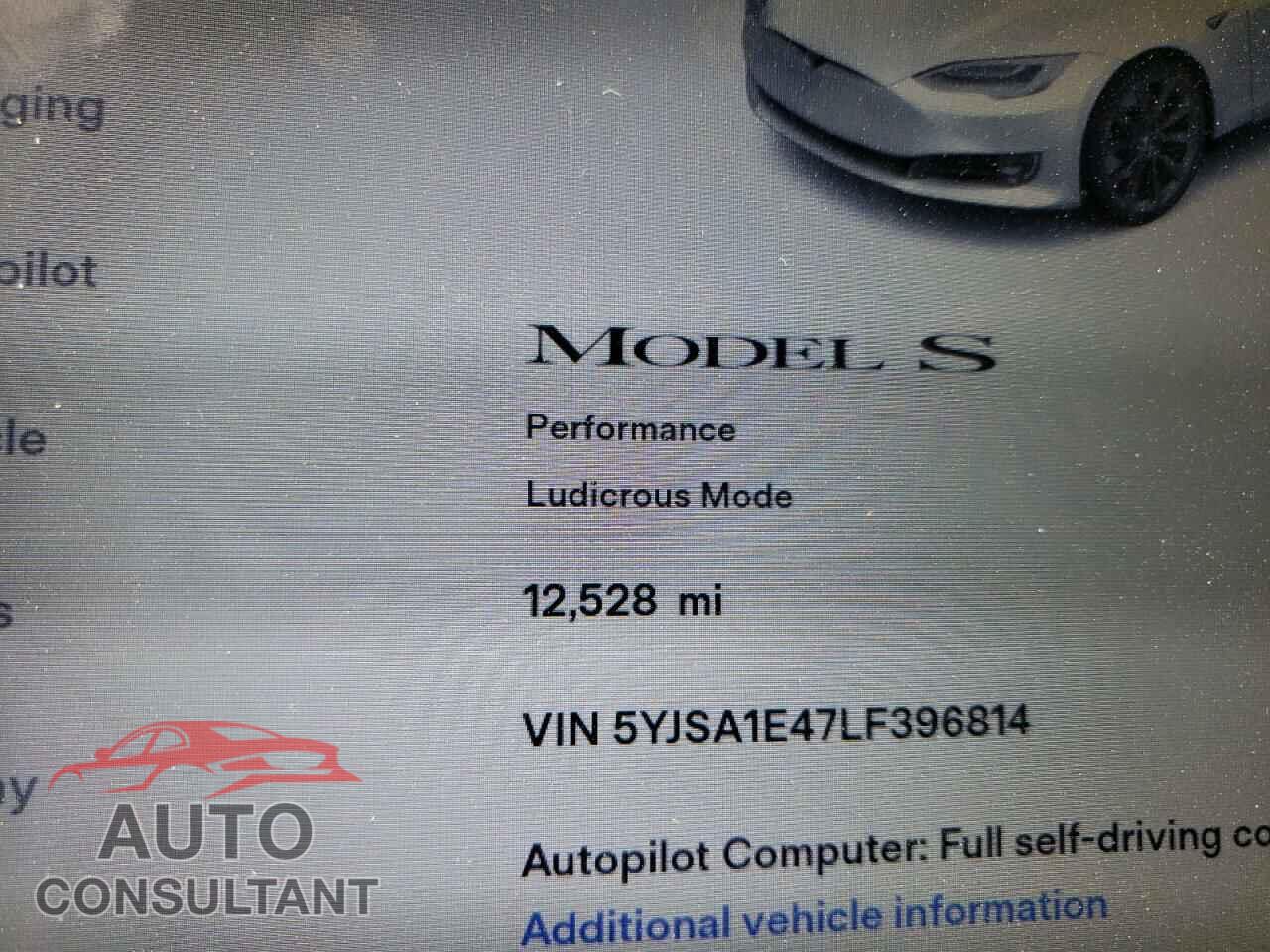 TESLA MODEL S 2020 - 5YJSA1E47LF396814