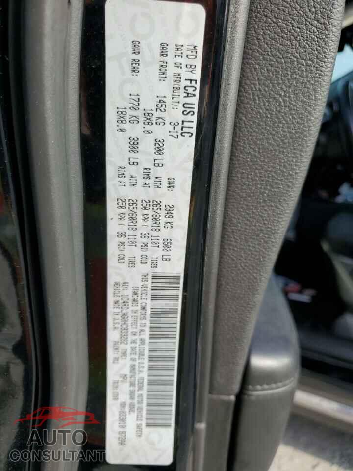 DODGE DURANGO 2017 - 1C4RDJAG0HC839282