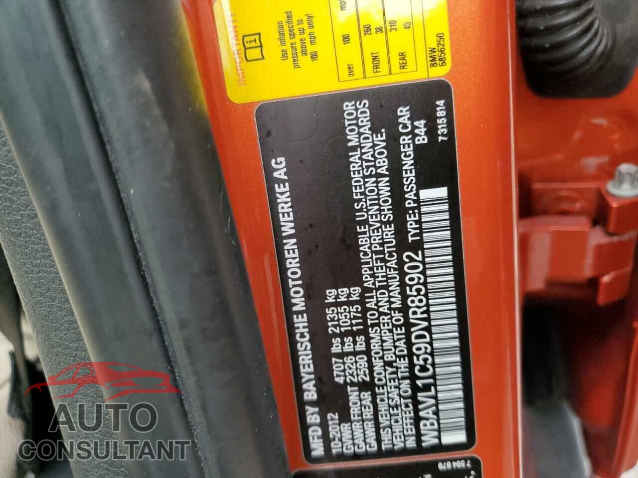BMW X1 2013 - WBAVL1C59DVR85902