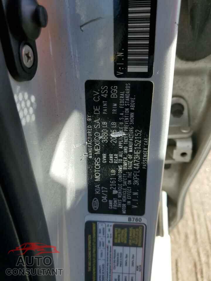 KIA FORTE 2017 - 3KPFL4A73HE152152