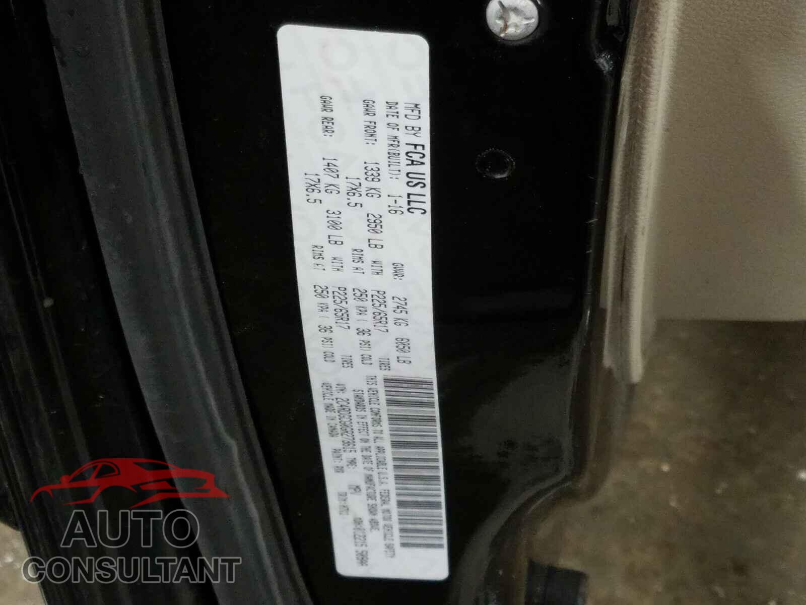 DODGE CARAVAN 2016 - 2C4RDGCG0GR273615