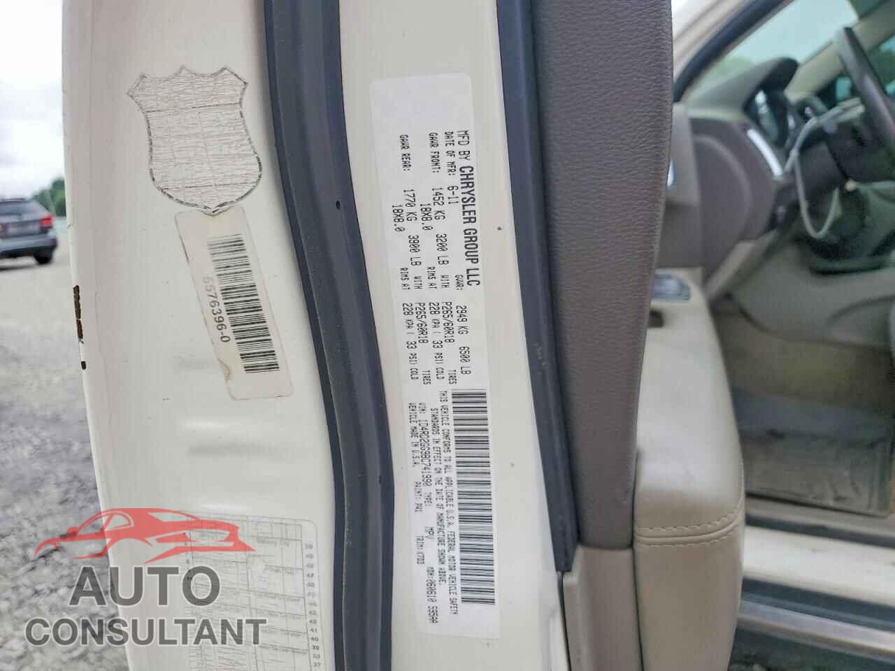 DODGE DURANGO 2011 - 1D4RD2GG9BC741990