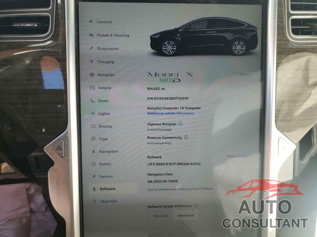 TESLA MODEL X 2016 - 5YJXCAE28GF005111