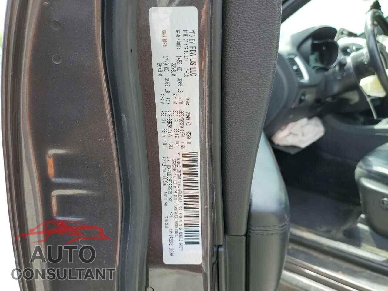 DODGE DURANGO 2015 - 1C4RDJDG2FC850969
