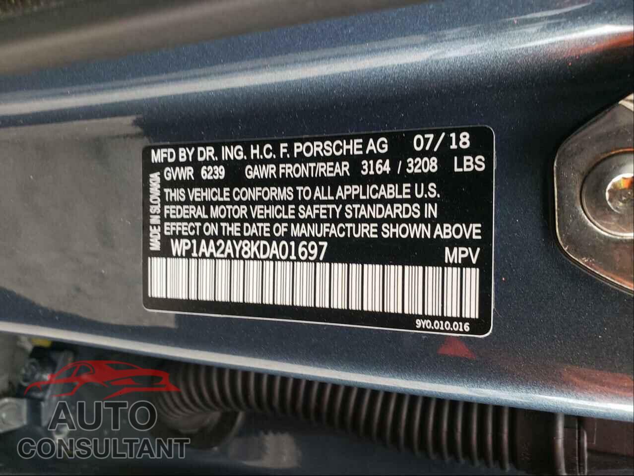 PORSCHE CAYENNE 2019 - WP1AA2AY8KDA01697