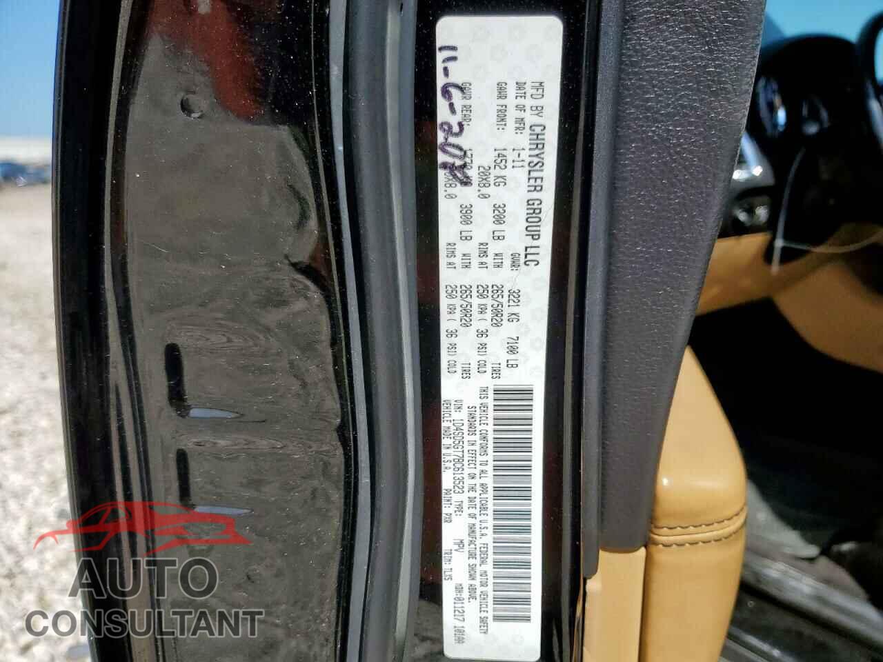 DODGE DURANGO 2011 - 1D4SD5GT7BC613523