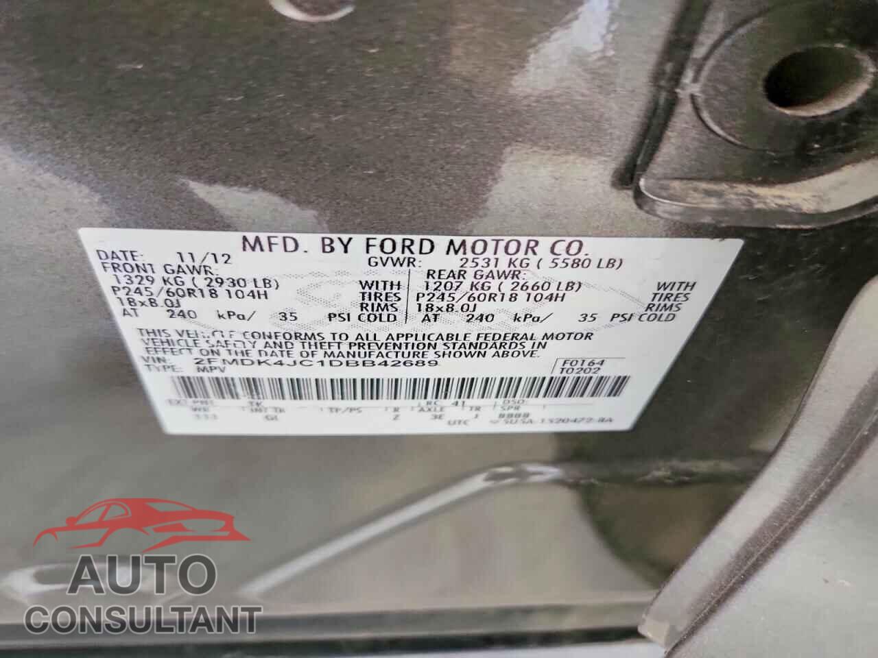 FORD EDGE 2013 - 2FMDK4JC1DBB42689