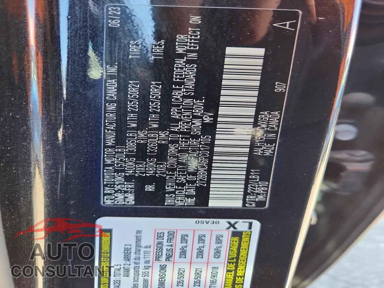 LEXUS UNKNOWN 2023 - 2T2BBMCA6PC017105