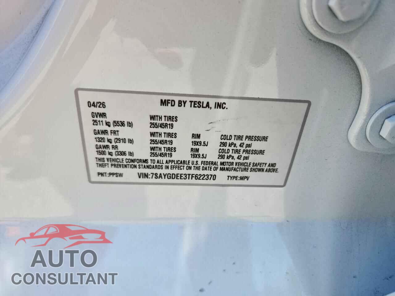 TESLA MODEL Y 2026 - 7SAYGDEE3TF622370