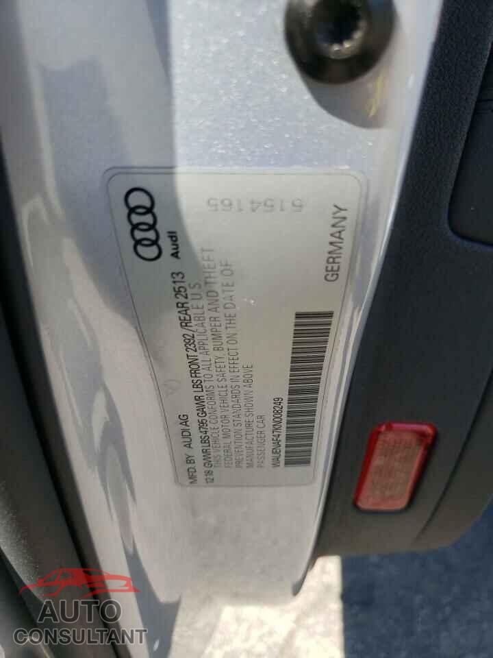 AUDI A4 2019 - WAUENAF47KN008249