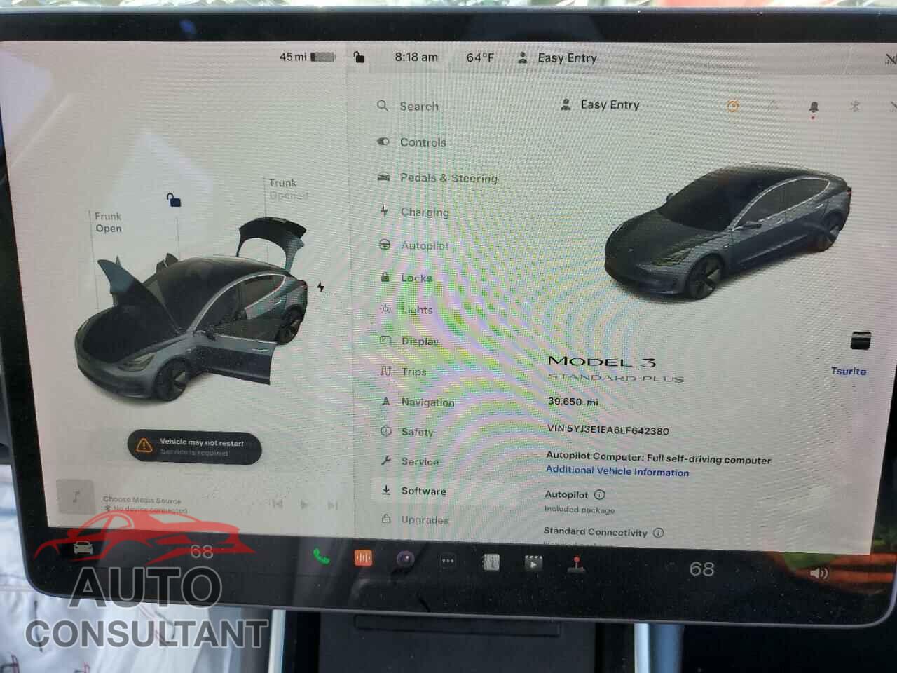 TESLA MODEL 3 2020 - 5YJ3E1EA6LF642380