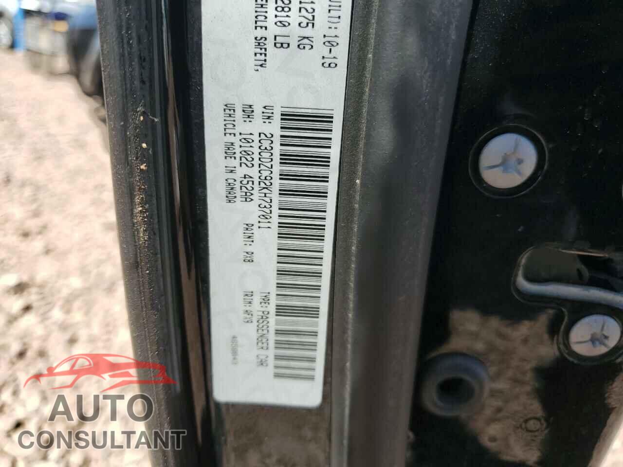 DODGE CHALLENGER 2019 - 2C3CDZC92KH737011