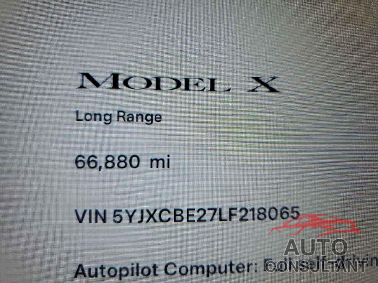 TESLA MODEL X 2020 - 5YJXCBE27LF218065
