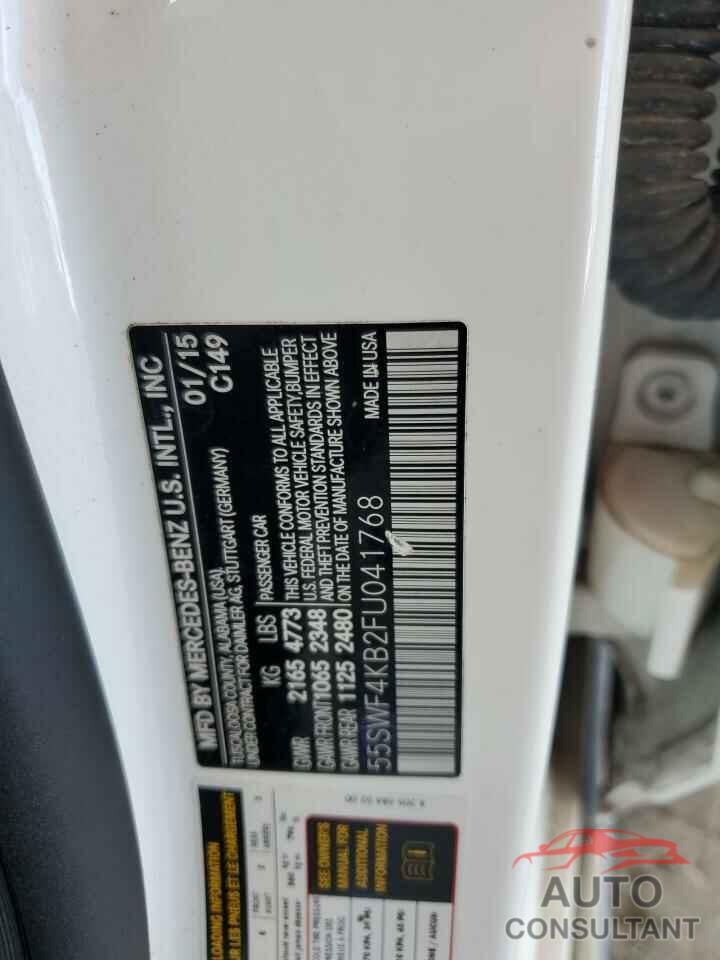MERCEDES-BENZ C-CLASS 2015 - 55SWF4KB2FU041768