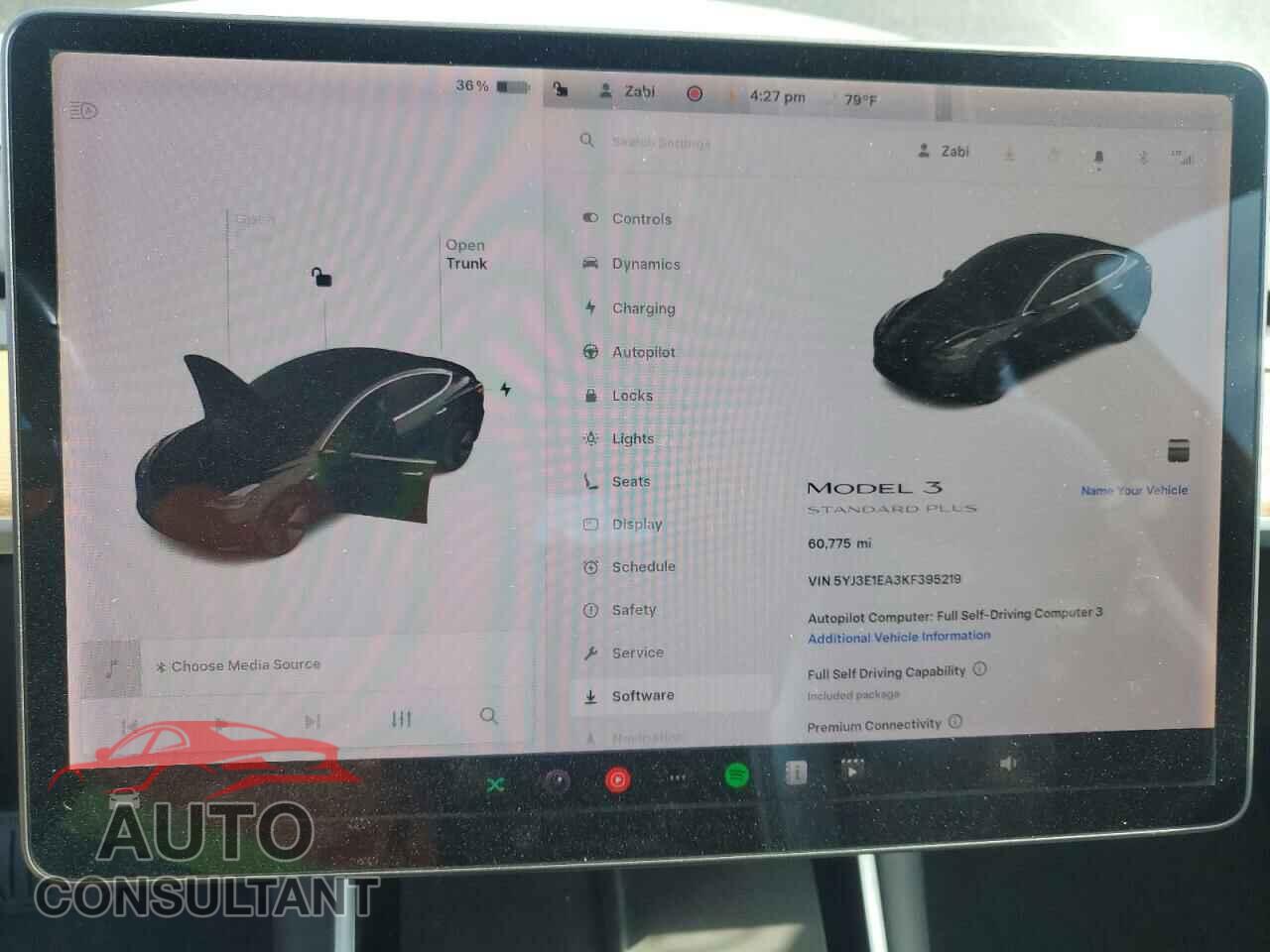 TESLA MODEL 3 2019 - 5YJ3E1EA3KF395219