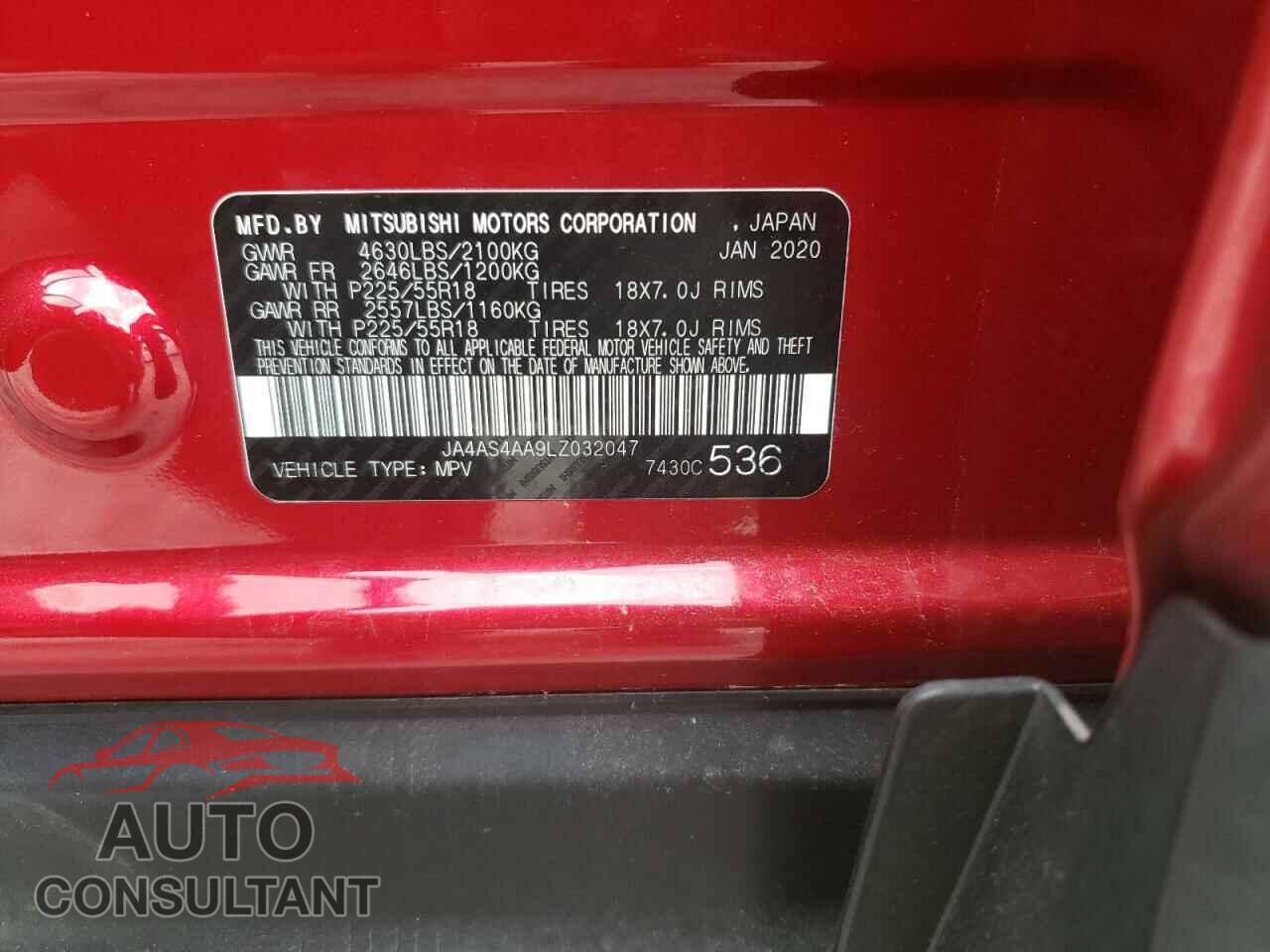 MITSUBISHI ECLIPSE 2020 - JA4AS4AA9LZ032047