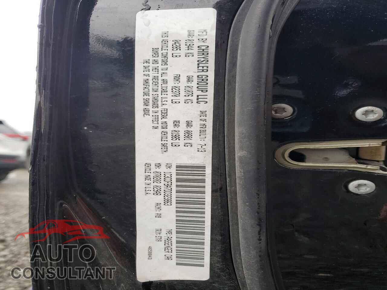 DODGE DART 2013 - 1C3CDFBA7DD323863