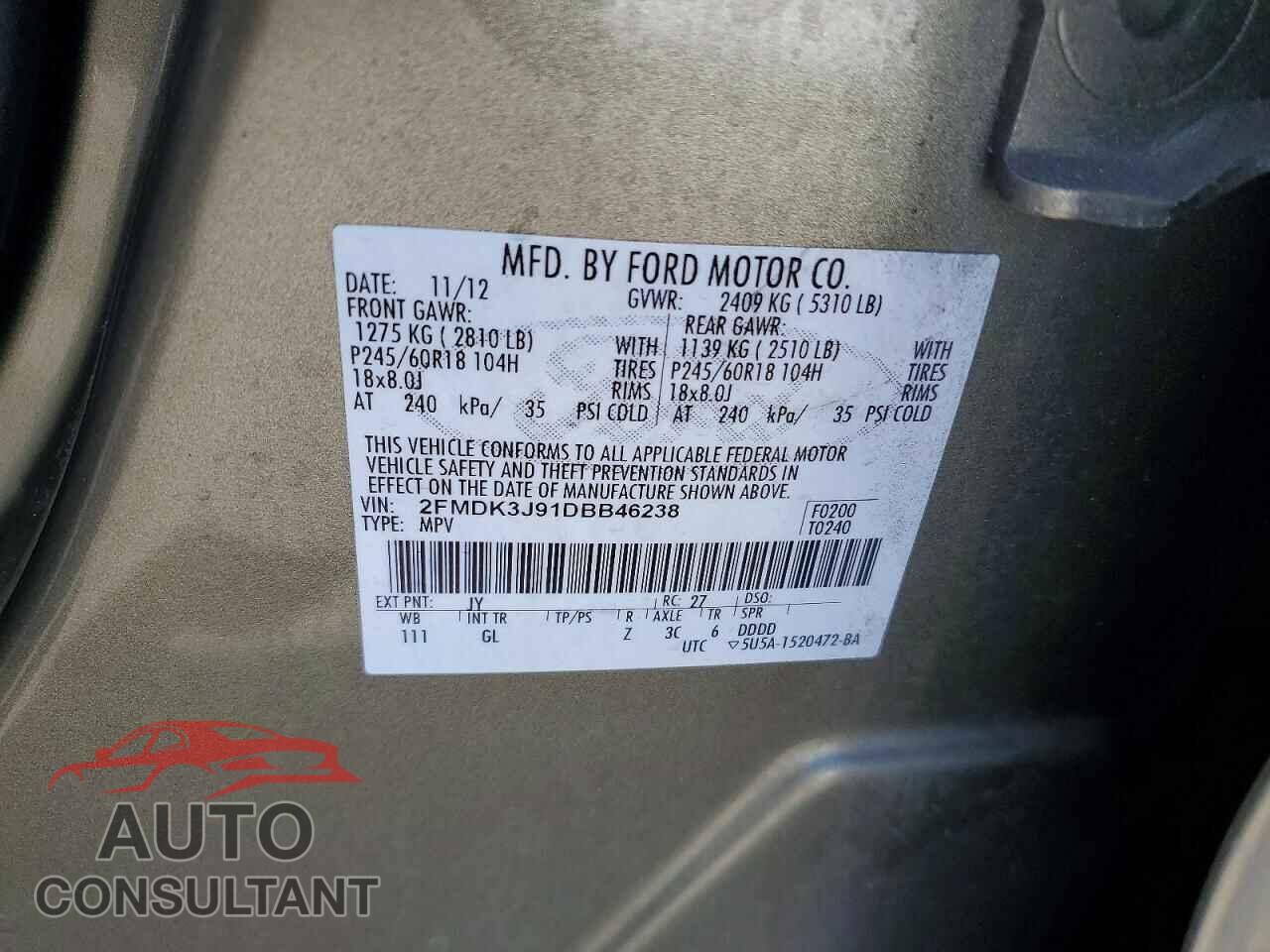 FORD EDGE SEL 2013 - 2FMDK3J91DBB46238