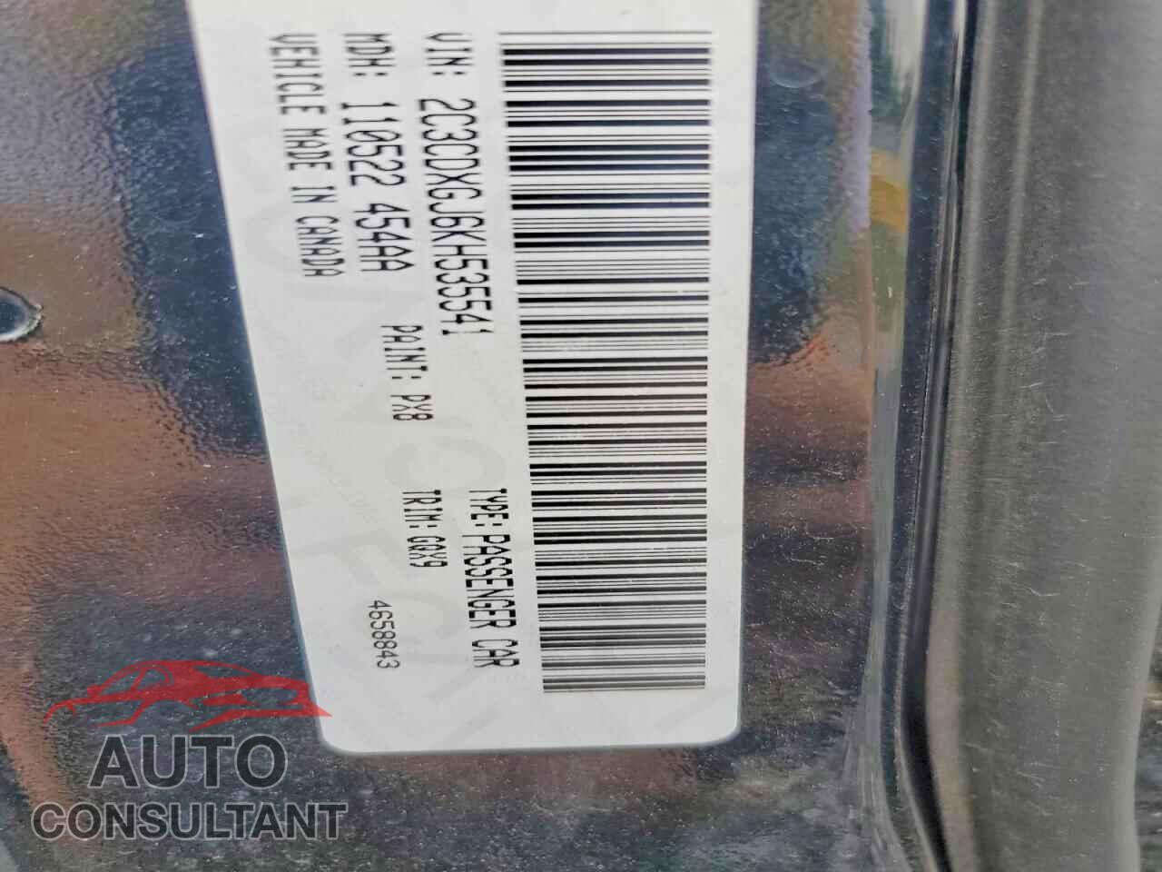 DODGE CHARGER 2019 - 2C3CDXGJ6KH535541