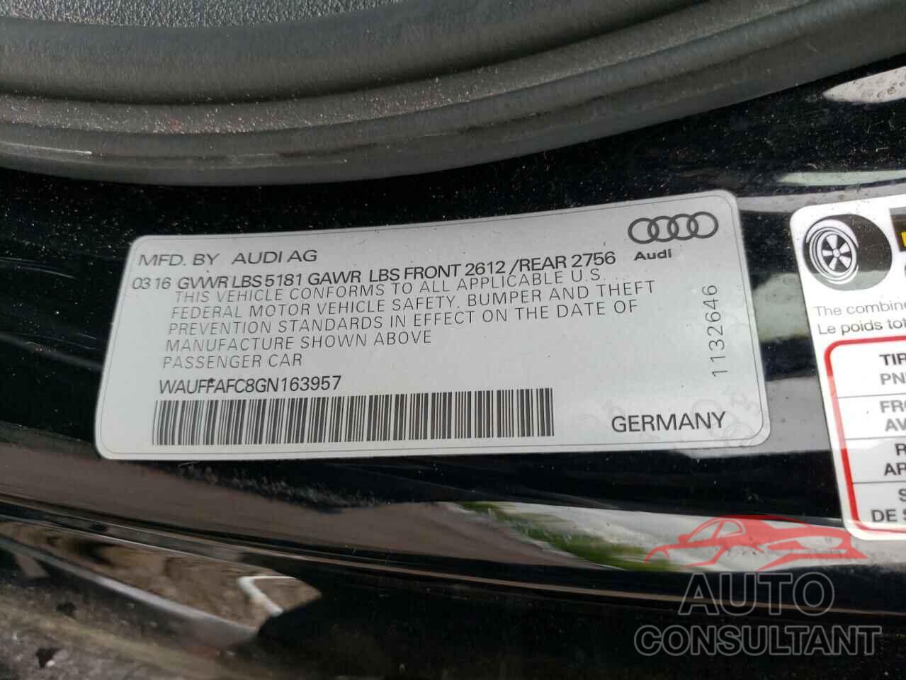 AUDI A6 2016 - WAUFFAFC8GN163957