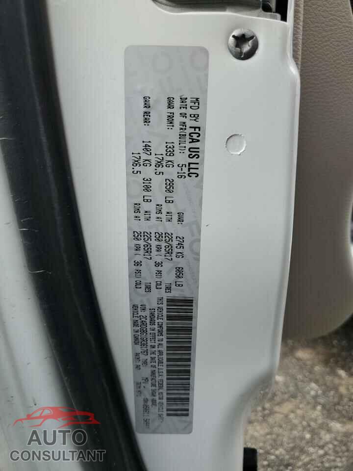 DODGE CARAVAN 2016 - 2C4RDGBG1GR361767