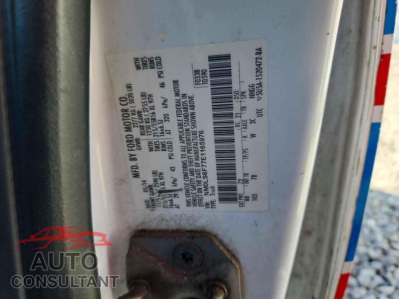 FORD TRANSIT 2014 - NM0LS6F77E1165976