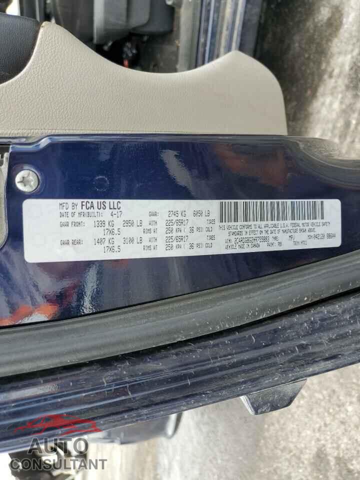 DODGE CARAVAN 2017 - 2C4RDGBG2HR755893