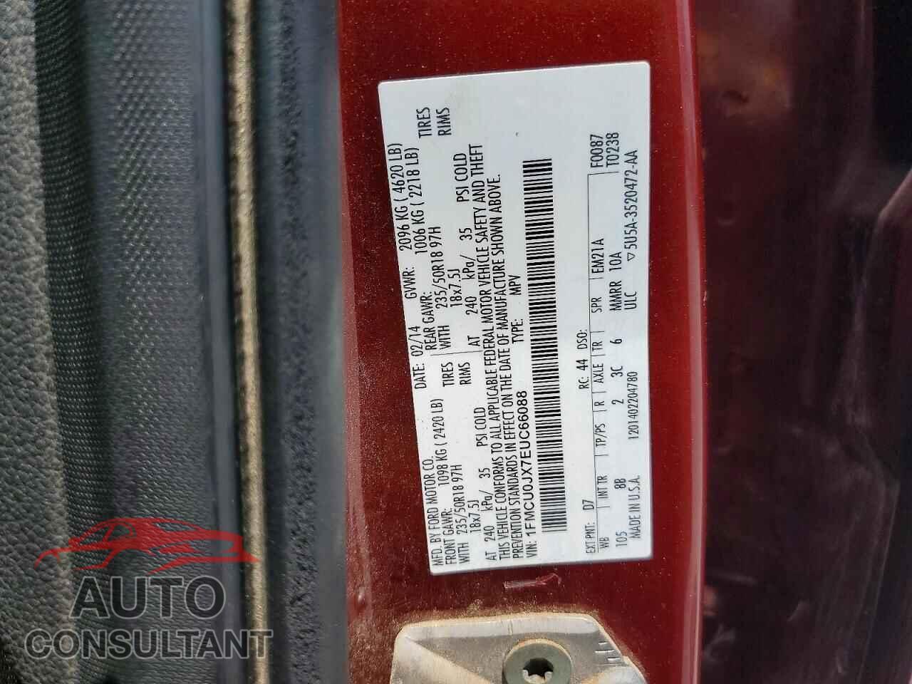 FORD ESCAPE 2014 - 1FMCU0JX7EUC66088
