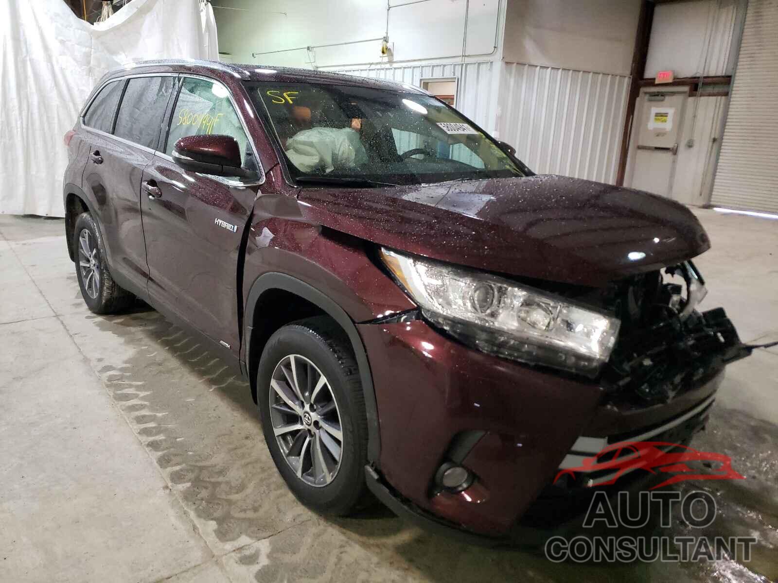 TOYOTA HIGHLANDER 2019 - 5TDJGRFH8KS075921