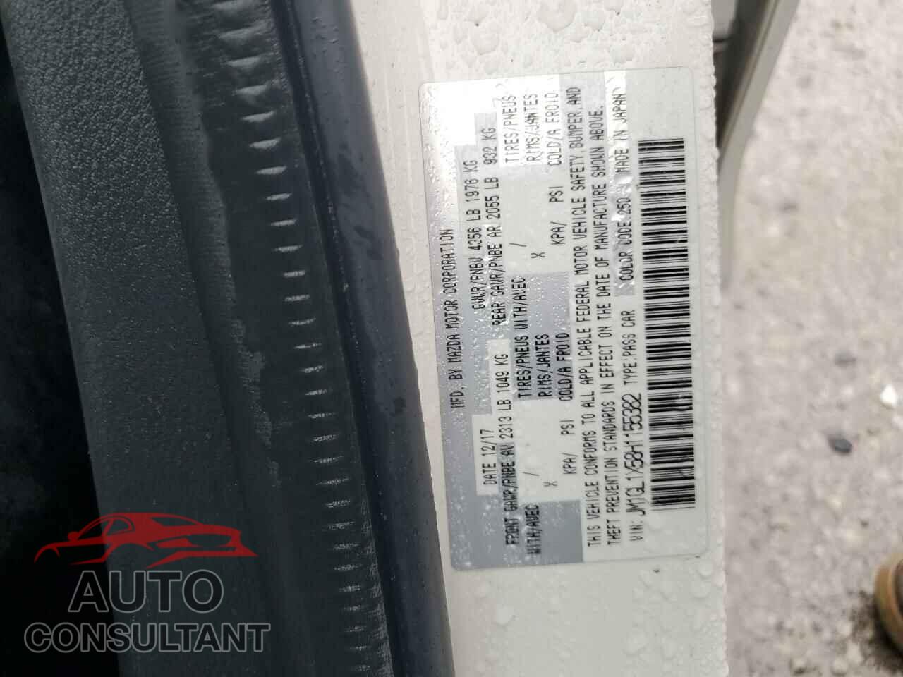 MAZDA 6 2017 - JM1GL1X58H1155382