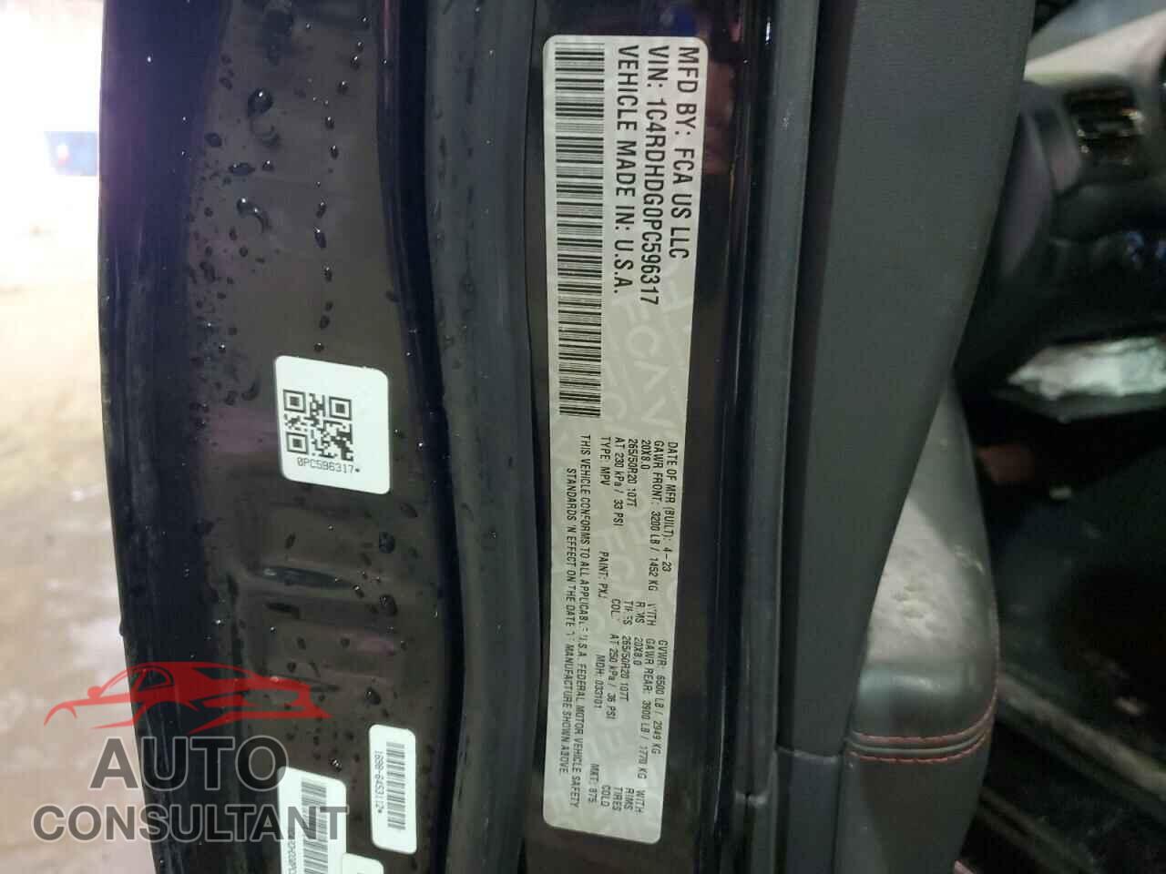 DODGE DURANGO 2023 - 1C4RDHDG0PC596317