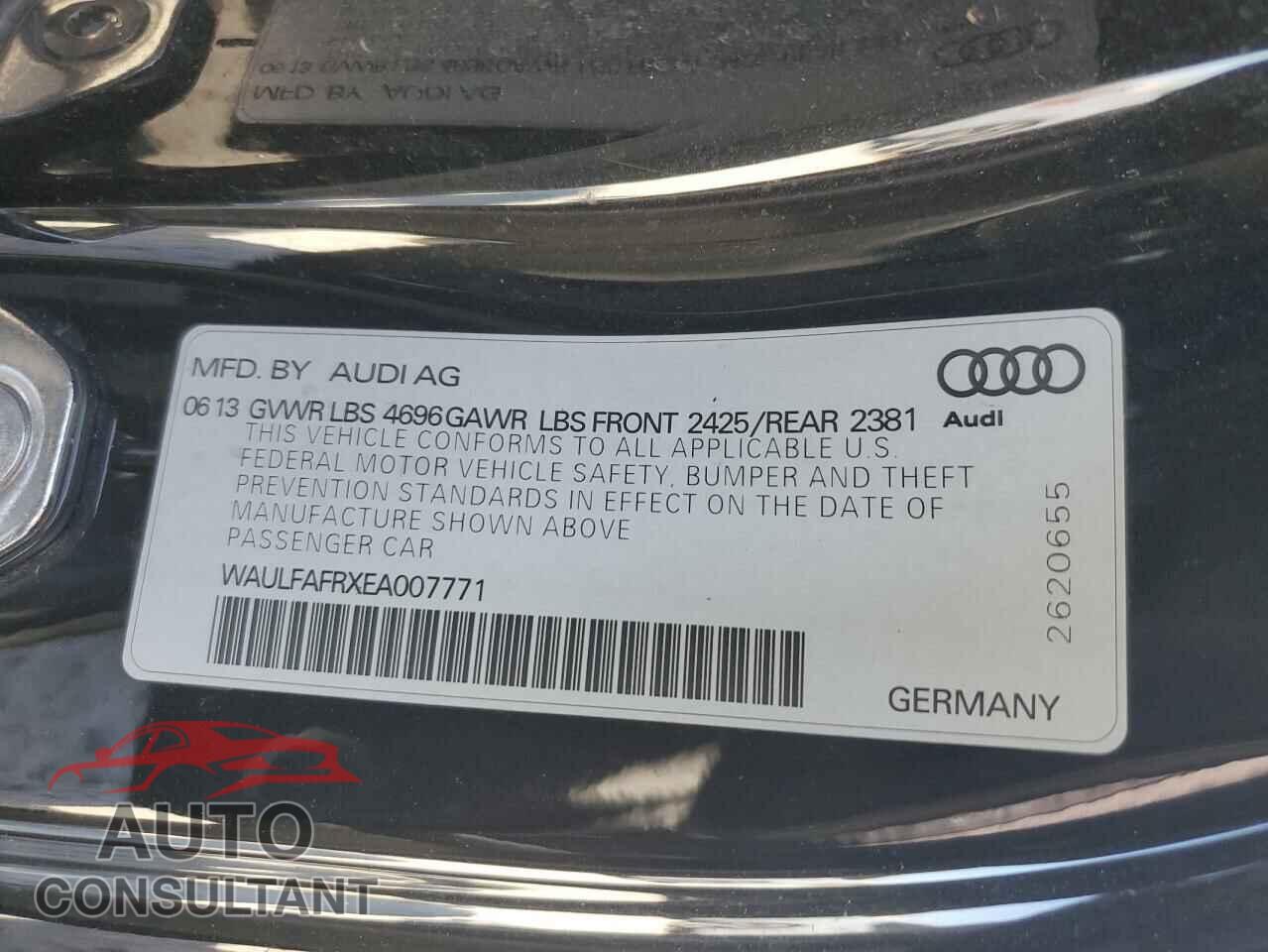 AUDI A5 2014 - WAULFAFRXEA007771