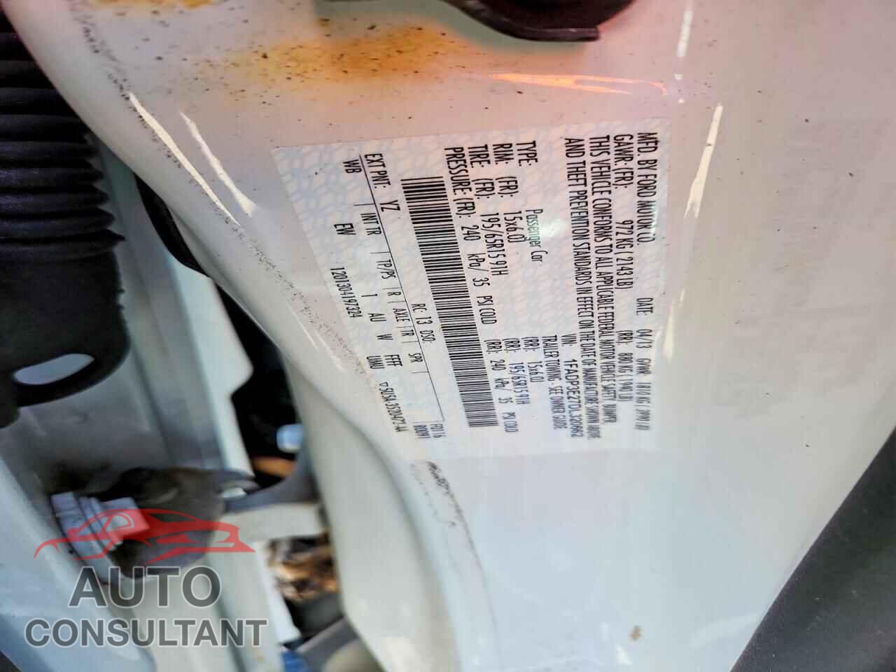 FORD FOCUS 2013 - 1FADP3E27DL320662