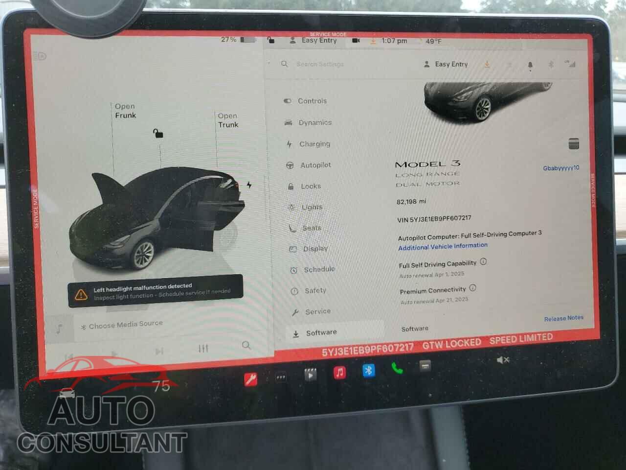 TESLA MODEL 3 2023 - 5YJ3E1EB9PF607217