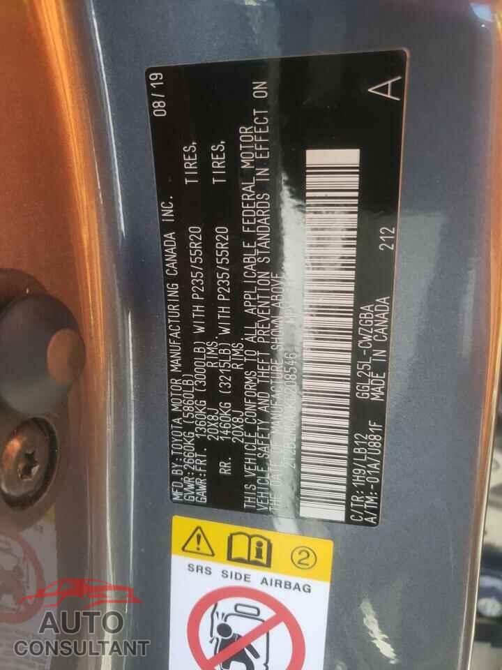 LEXUS RX350 2019 - 2T2BZMCAXKC208546