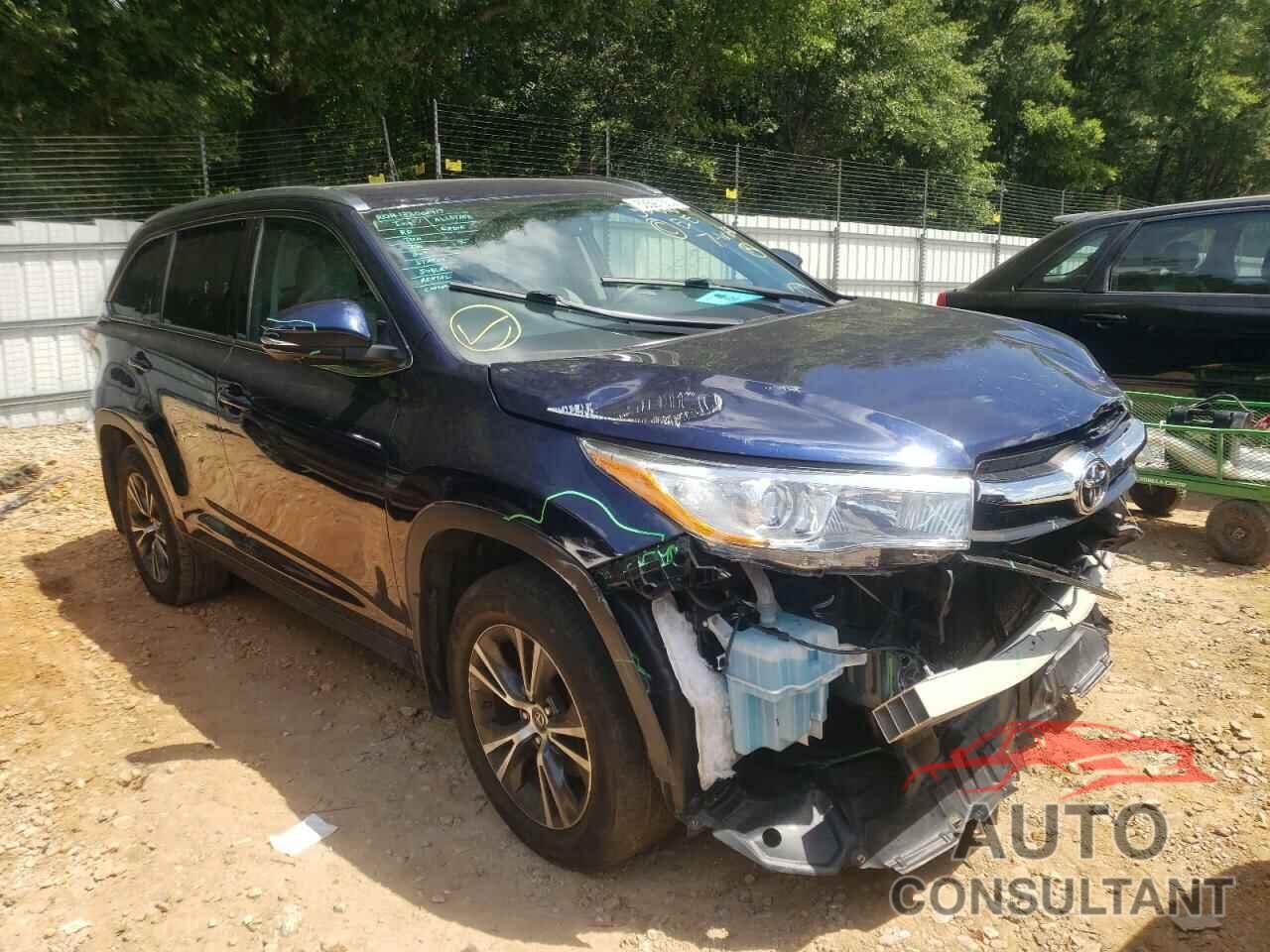 TOYOTA HIGHLANDER 2016 - 5TDJKRFH4GS322891