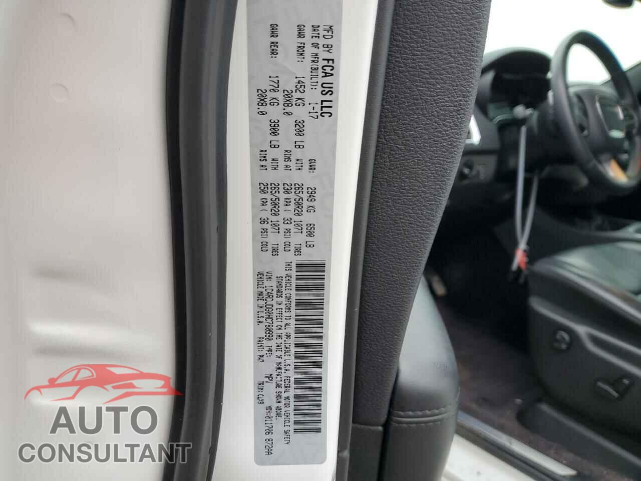 DODGE DURANGO 2017 - 1C4RDJDG0HC780990