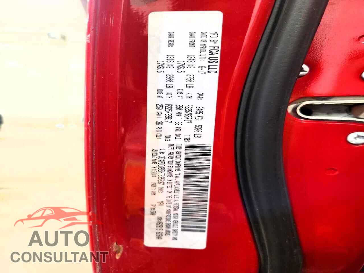 DODGE JOURNEY 2017 - 3C4PDCAB5HT695837