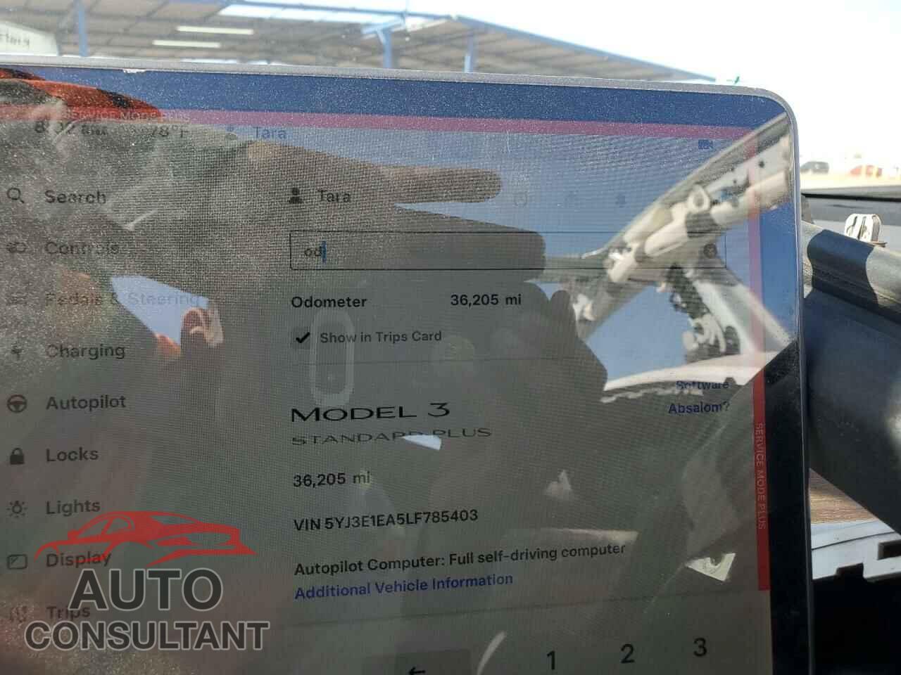 TESLA MODEL 3 2020 - 5YJ3E1EA5LF785403