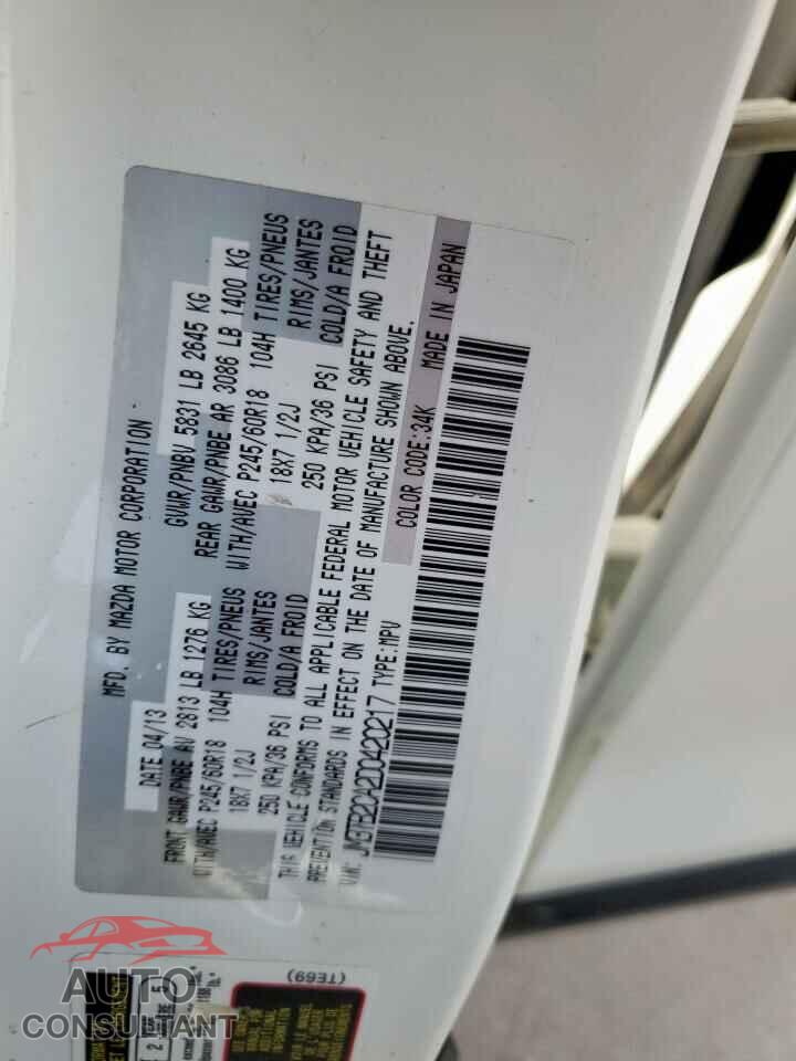 MAZDA CX-9 2013 - JM3TB2CA2D0420217