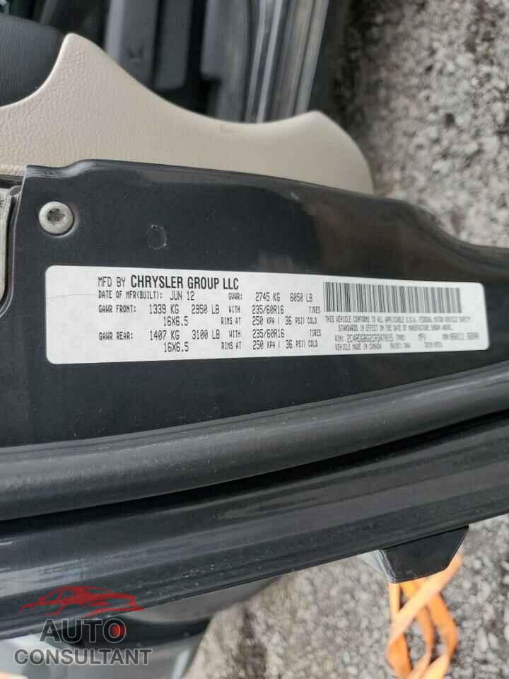 DODGE CARAVAN 2012 - 2C4RDGBG2CR347015