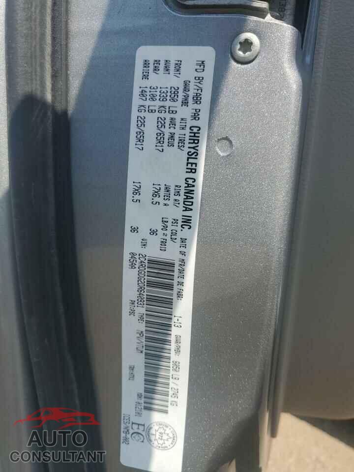 DODGE CARAVAN 2013 - 2C4RDGDG2DR640931