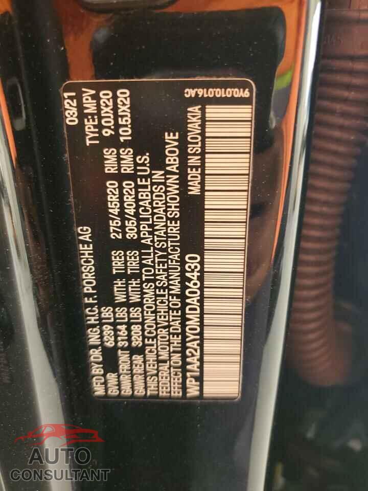 PORSCHE CAYENNE 2021 - WP1AA2AY0MDA06430