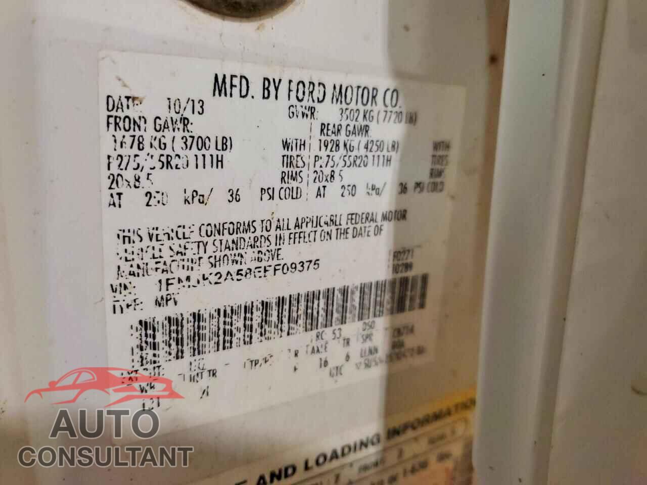 FORD EXPEDITION 2014 - 1FMJK2A58EEF09375