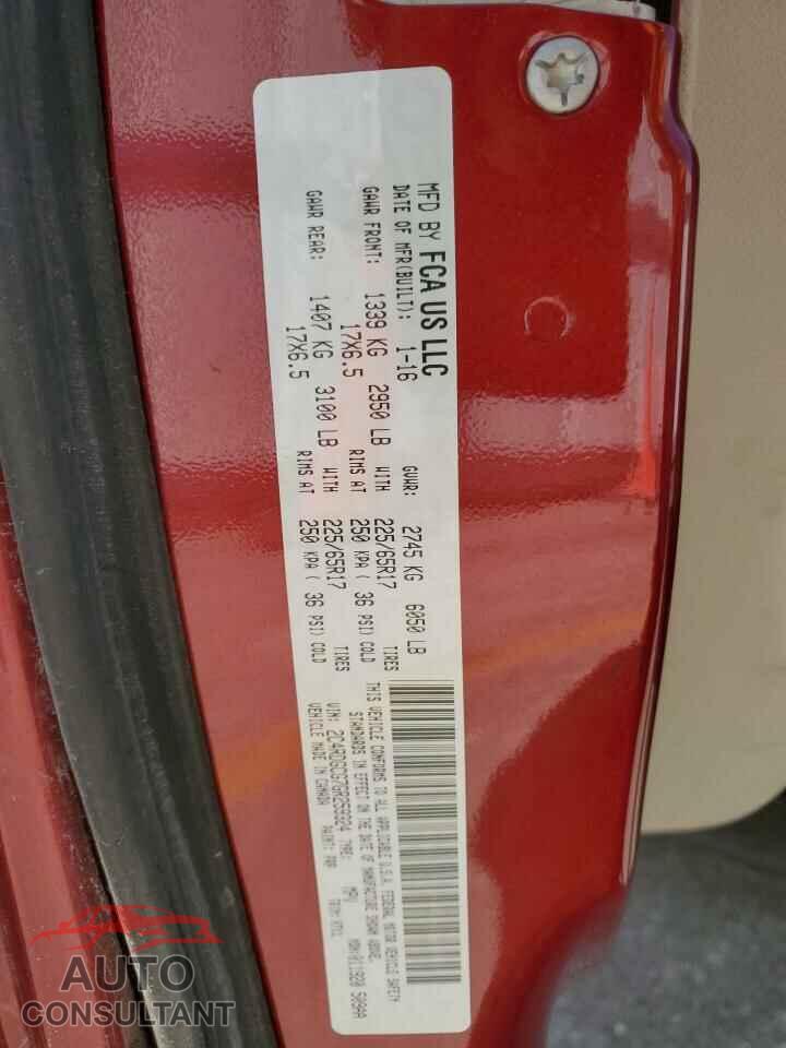 DODGE CARAVAN 2016 - 2C4RDGCG7GR259324